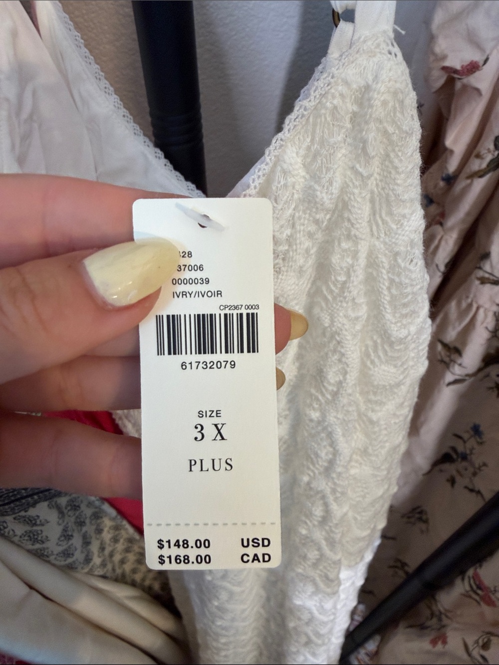 NWT Anthropologie Plus Ruffled Crochet Midi Dress in White - 3X - Picture 7 of 7